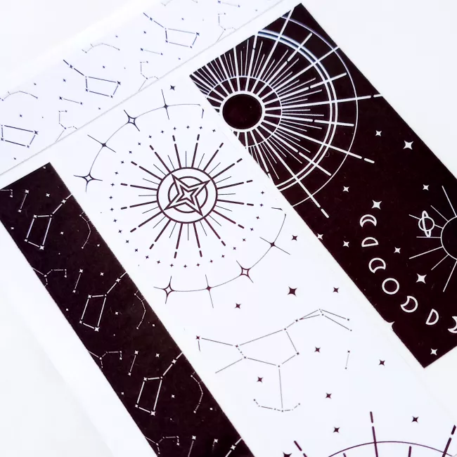 stickers con diseños de constelaciones
