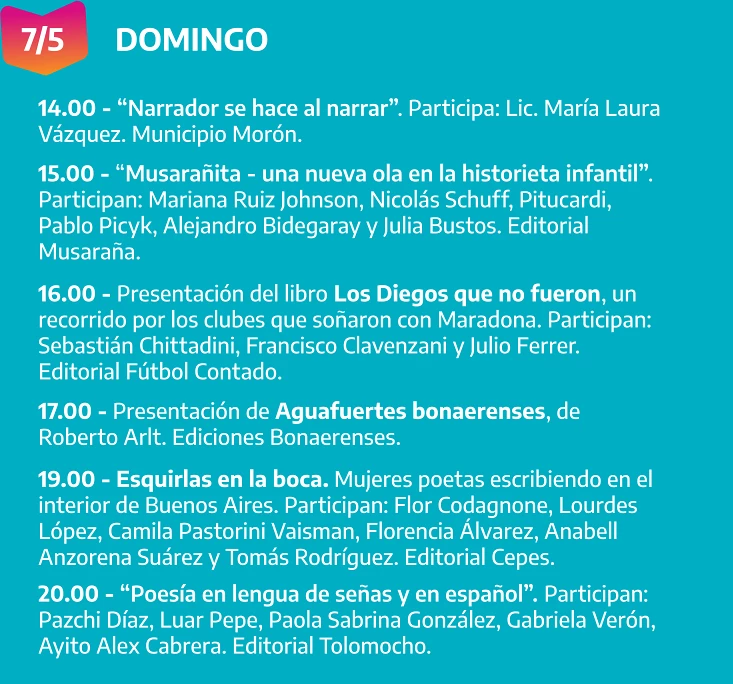 Leer es memoria - Programación en la 47° Feria Internacional del Libro de Buenos Aires