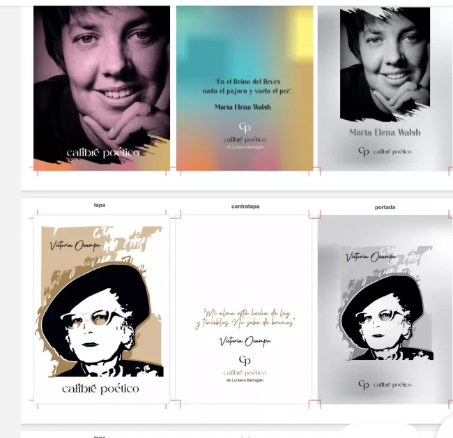 Diseño, cuadernos . María Elena Wlash y Victoria Ocampo.