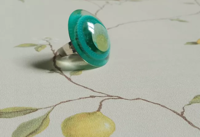 ANILLO/ Cierre - Tela estampada