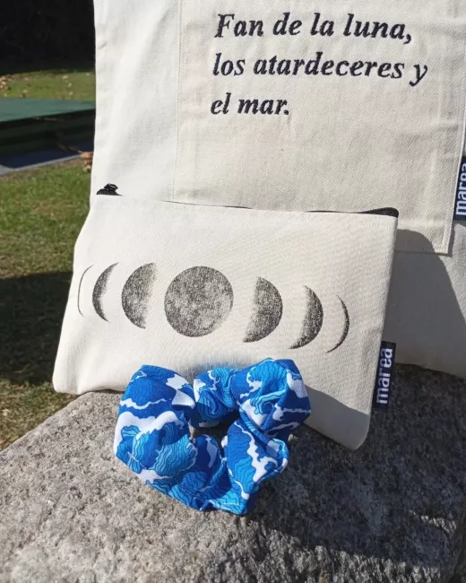 Neceser Fase Lunar y Scrunchie Olas