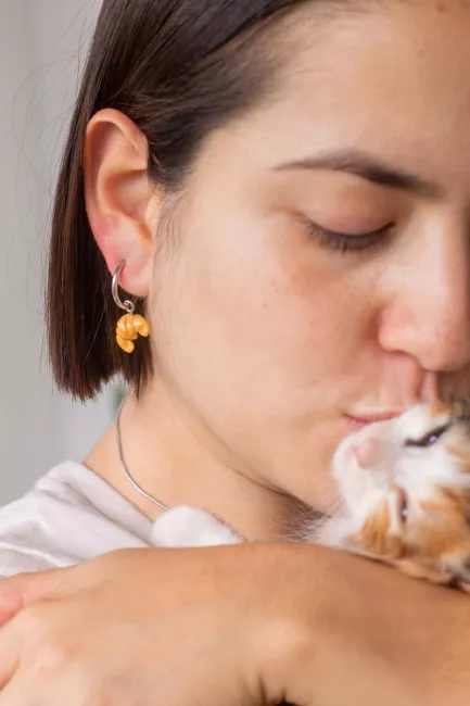 aro de medialuna puesto