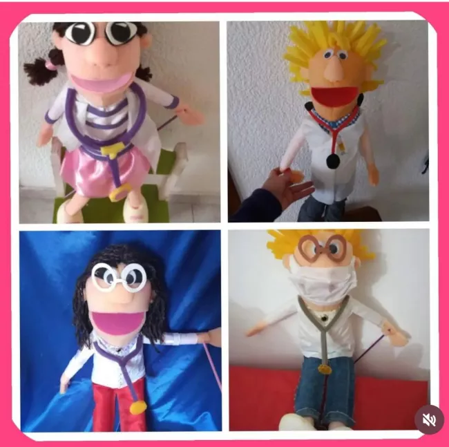 Profesiones personalizadas en goma espuma. Marioneta 