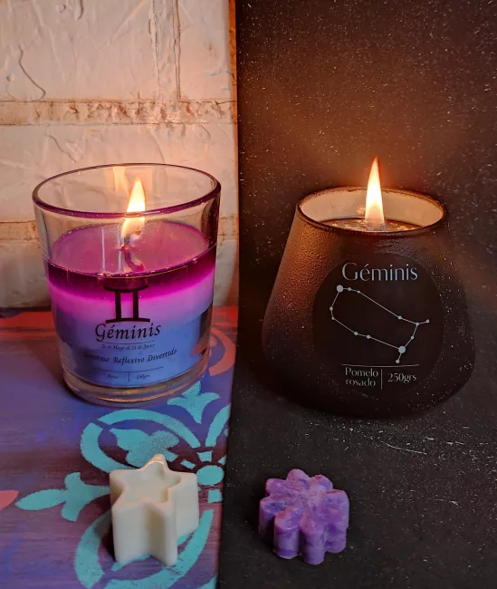 Velas de cera de soja. Serie Signos Zodiacales